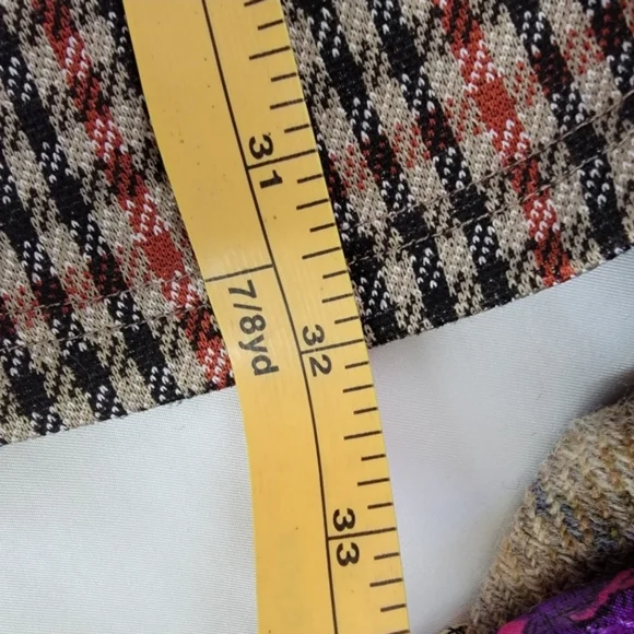 Zara Houndstooth Trafaluc Brown Black Red SHIFT Dress Size Small Polyester - Picture 14 of 16
